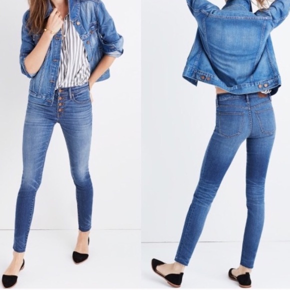madewell button front jeans